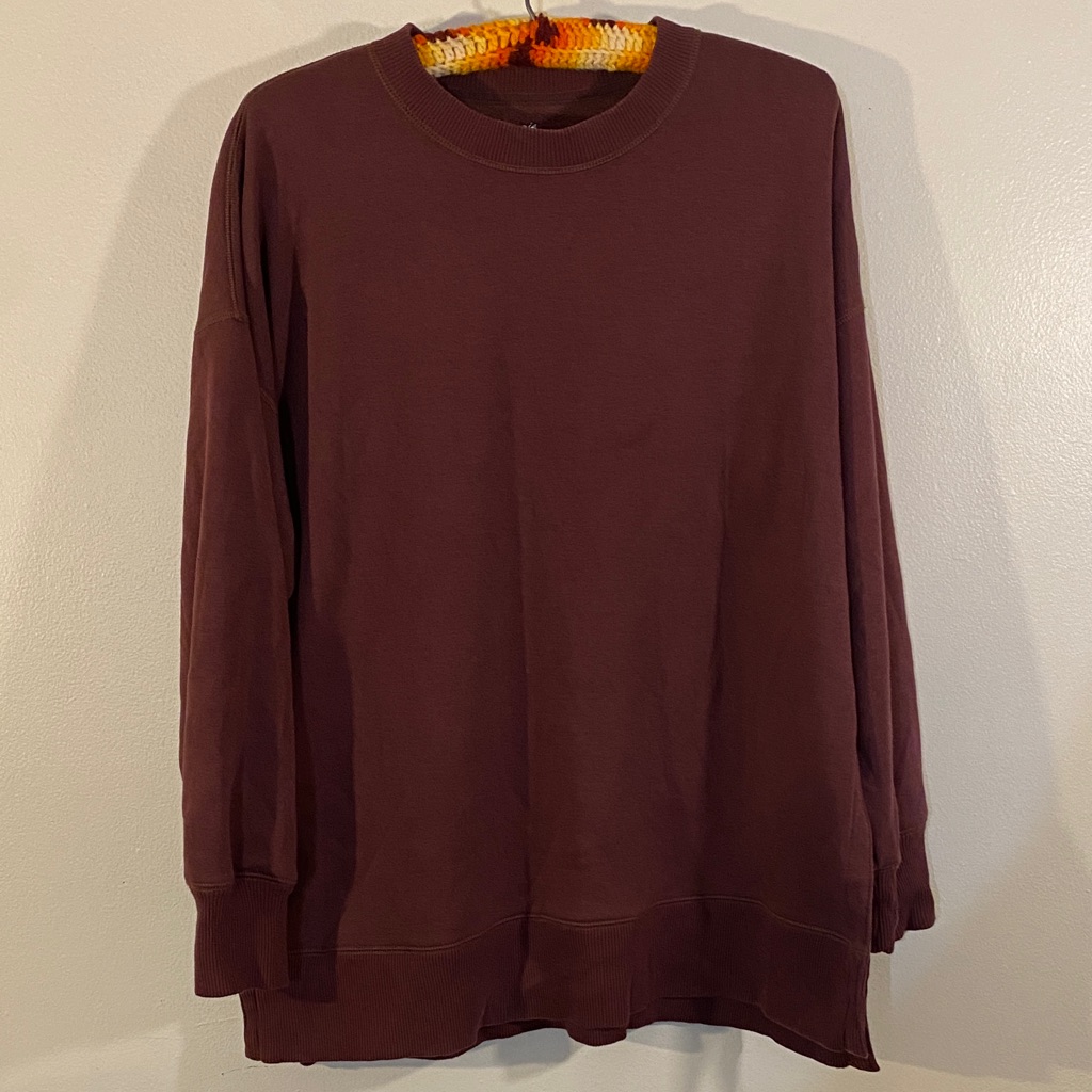 Aerie Crewneck Pullover Sweater - Maroon